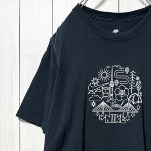 ナイキ NIKE Tシャツ シャツ 半袖 フロントデザイン 袖ロゴ 刺繍ロゴ L