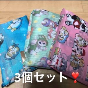 新品 大 モフサンド エコバッグ 3種 折り畳みバッグ サンリオコラボ サメにゃん