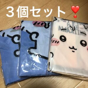 新品 3個セット中サイズ ちいかわ エコバッグ ナガノマーケット キャラクター ラッコ モモンガ くりまんじゅう うさぎ ハチワレ