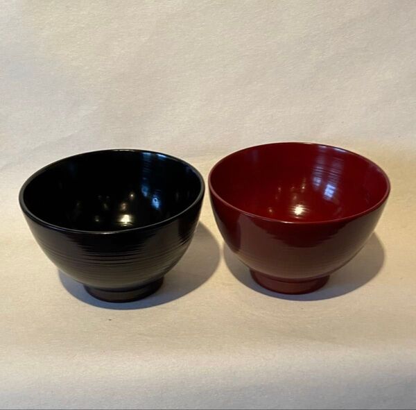 越前漆器■越前塗 夫婦椀 汁椀 スープカップ 刷毛目(大)【2客】天然木・本漆■
