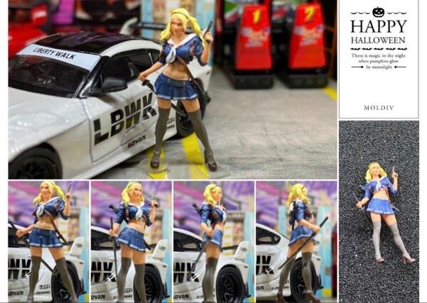 1:64 ベイビードール似 セクシー美女 フィギュア トミカサイズ ジオラマ