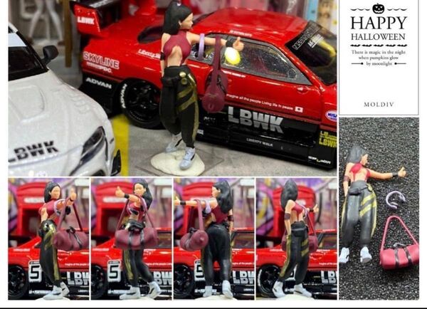 1/64 ジオラマ ピットガール ジオン軍? 美女 フィギュア 赤 日本未発売