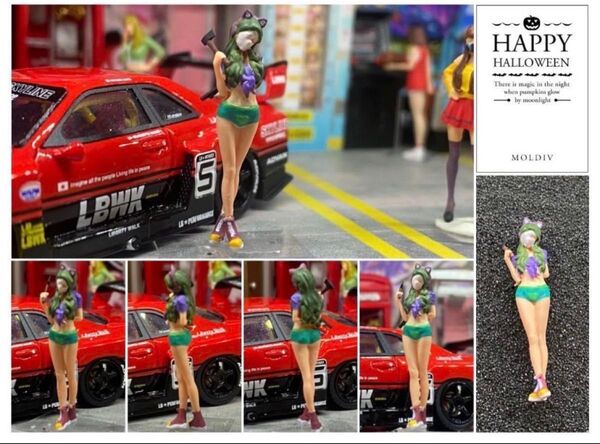 1:64 少女 銀行強盗風 精密塗装 アニメ フィギュア トミカサイズ ジオラマ