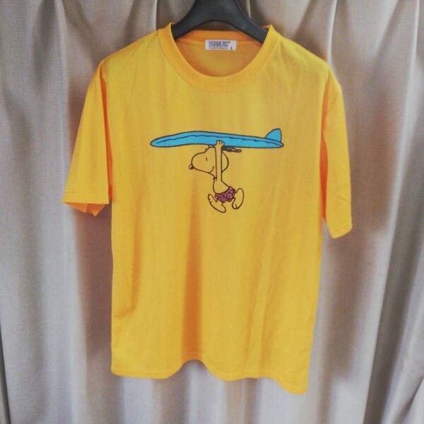 PEANUTスヌーピー Tシャツ イエロー Lサイズ