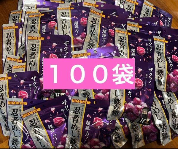 UHA味覚糖 忍者めし 鉄の鎧 グレープ味 100袋