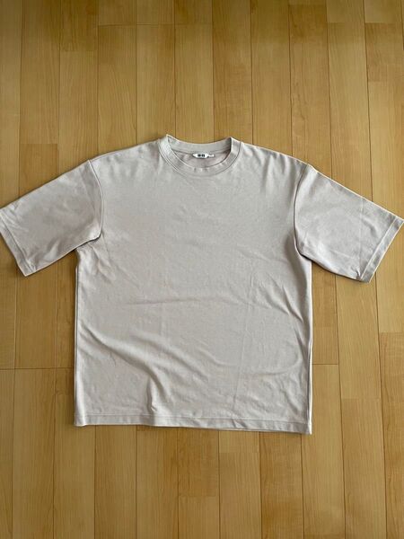 ユニクロ エアリズムクルーネック半袖Tシャツ ベージュ