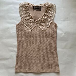 スナイデル ノースリーブトップス レース ベージュ