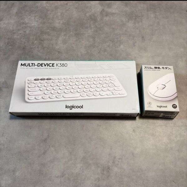 Logicool キーボード&マウス セット K380 Pebble M350 ホワイト