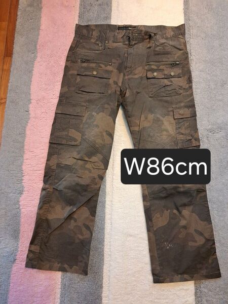 迷彩柄 カーゴパンツ W86cm メンズ