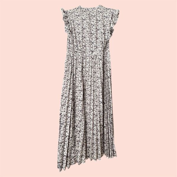index インデックス ワンピース M 花柄ワンピ フリル ノースリーブ ロング