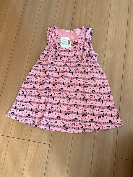 tシャツ トップスチュニック半袖120女の子新品タグ付き ワンピース