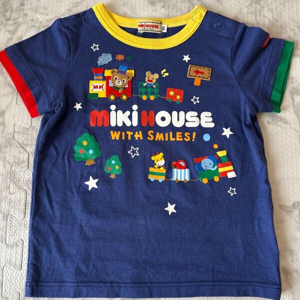 ミキハウス Tシャツ 半袖 プッチー 汽車 90