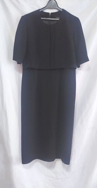 礼服 ブラックフォーマル ワンピース 五分袖 9号 喪服 冠婚葬祭