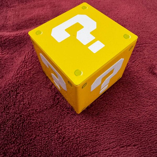 スーパーマリオ はてなボックス イエロー 黄色 空缶 空き缶 缶 入れ物 ケース マリオ ? ミニ ミニチュア ニンテンドー