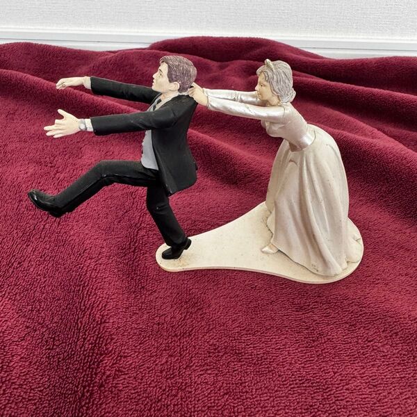 ケーキトッパー ブライド&グルーム フィギュア ウエディング 人形 結婚式 パーティ 2次会 新郎 新婦