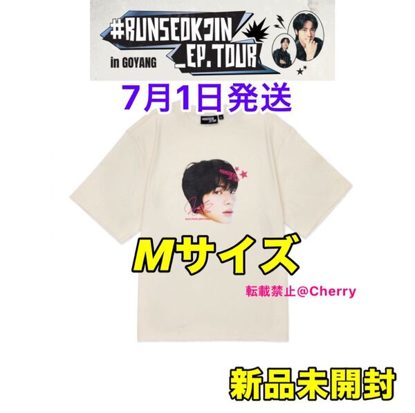 BTS ジン JIN 新品未開封 ソウルコン RUNSEOKJIN in EP.TOUR 顔Tシャツ Mサイズ