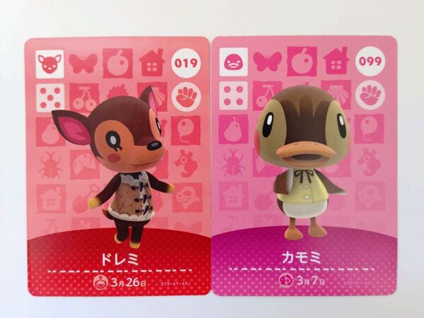 どうぶつの森 amiiboカード ドレミ カモミ