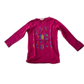 スティッチ 長袖Tシャツ 女の子 110 ピンク