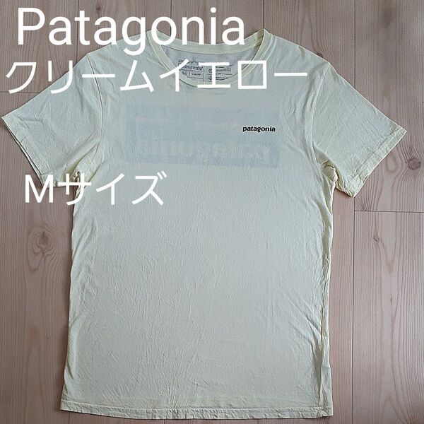 patagonia Tシャツ Mサイズ イエロー系 オーガニックコットン