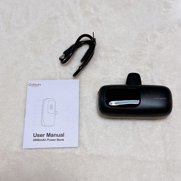 モバイルバッテリー 5000mAh 小型 軽量 type-C 最大20W急速充電 iPhone イヤホン Android