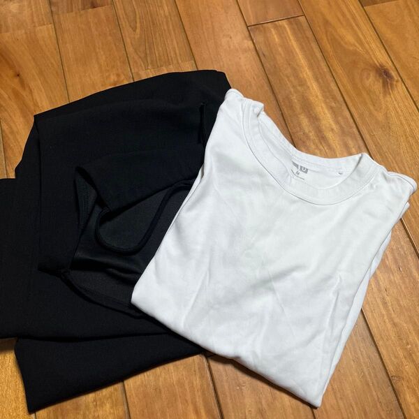 ユニクロ TシャツM 黒ワンピースMセット売り