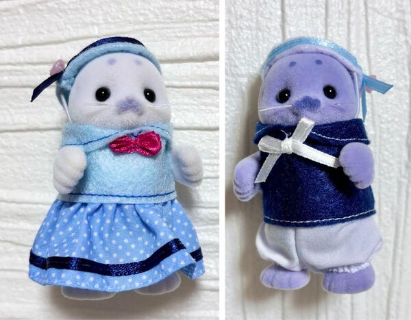 【2体セット】新品 シルバニア アザラシ お父さん お母さん パパ ママ