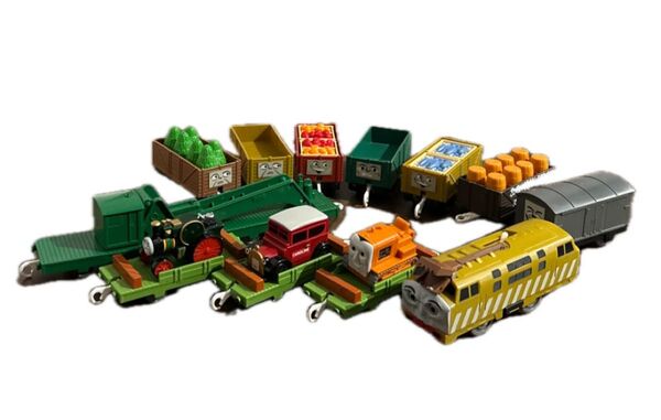 プラレール きかんしゃトーマス ディーゼル10 テレンス トレバー キャロライン 貨物 貨車 クレーン まとめ売り(※自走不可)