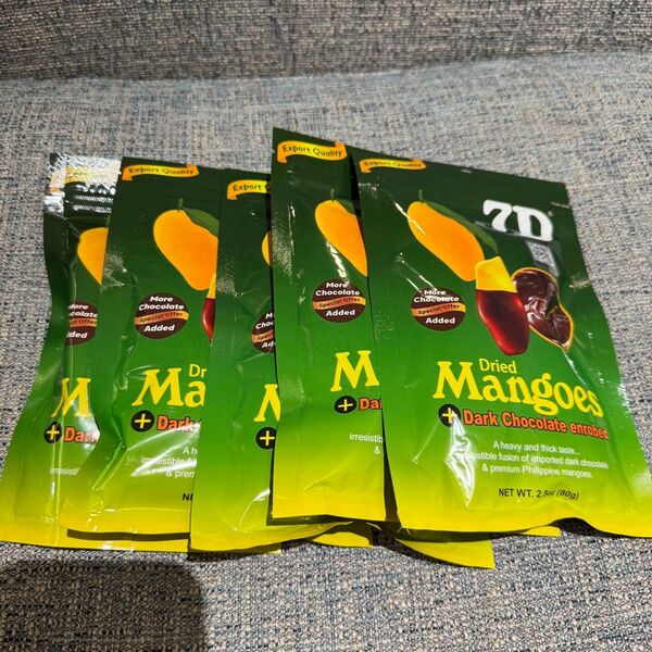 新品未開封 ドライマンゴーチョコかけ 80g×5個 7D Dried Mangoes