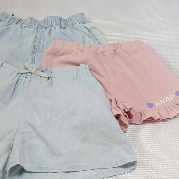 ショートパンツ 120 3枚セット