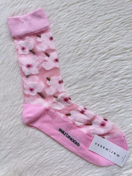 MA173 マリメッコmarimekko 靴下 シースルー レディースソックス