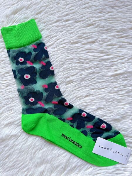 MA176 マリメッコmarimekko 靴下 シースルー レディースソックス