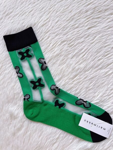 MA179 マリメッコmarimekko 靴下 シースルー レディースソックス