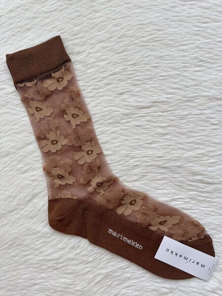 MA181 マリメッコmarimekko 靴下 シースルー レディースソックス
