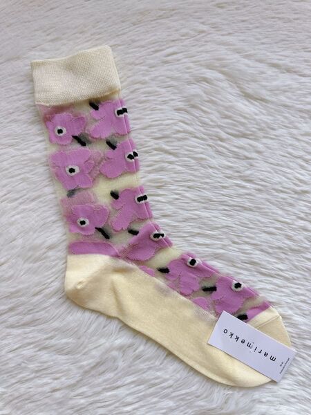 MA186 マリメッコmarimekko 靴下 シースルー レディースソックス