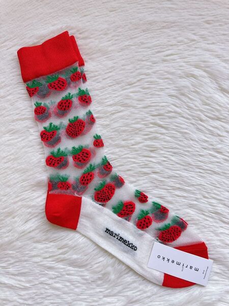 MA184 マリメッコmarimekko 靴下 シースルー レディースソックス