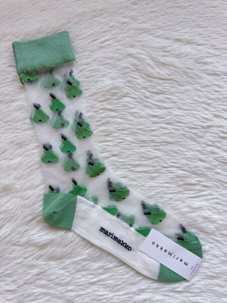 MA174 マリメッコmarimekko 靴下 シースルー レディースソックス
