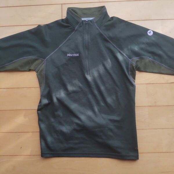 Marmot マーモット ハーフジップシャツ Woman M モスグリーン