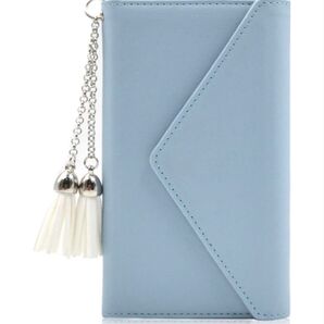 Android One X2 ケース 手帳型 ストラップ付き ライトブルー