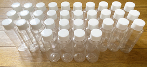プラスチックの瓶 34本セット 未使用 フタ付き 透明 びん 