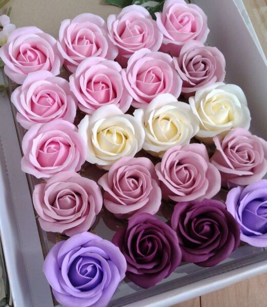ソープフラワー 花材 バラ 51個