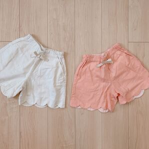 子供服 ショートパンツ スカラップ 2点セット