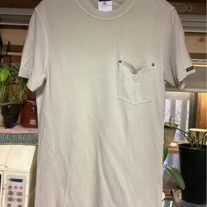 D&G Tシャツ ロゴ刺繍 ベージュ系