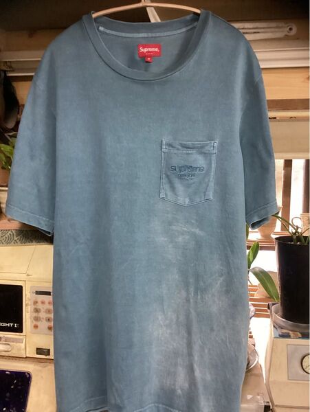 Supreme Tシャツ ウォッシュドブルー Mサイズ 古着