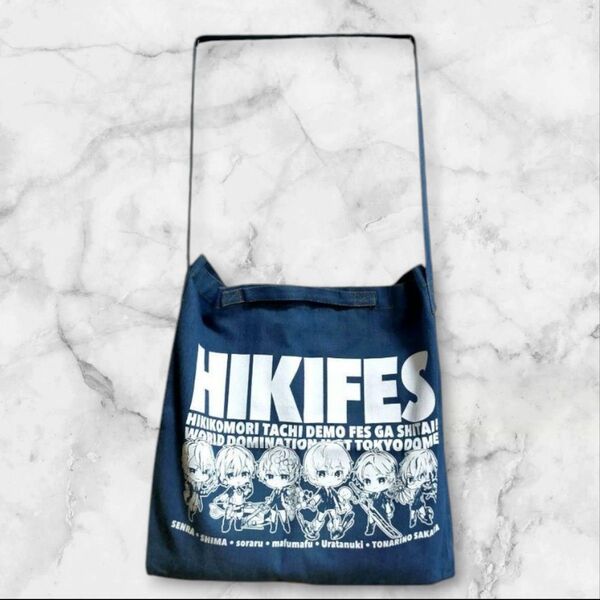 HIKIFES ひきフェストートバック 手持ち ショルダーバッグ ブルー