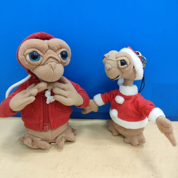 ET E.T ぬいぐるみ キーホルダー USJ ユニバ ユニバーサルスタジオ クリスマス サンタ 2点セット