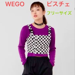 WEGO ウィゴー タックボタンステッチビスチェ ベスト ジレ F