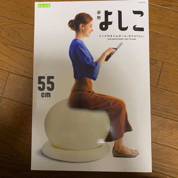 姿勢よしこ 55cm バランスボール ジムボール リング無し 中古