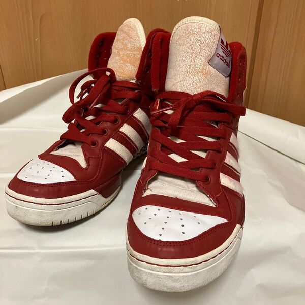 adidas ハイカットスニーカー レッド アティチュード 28センチ