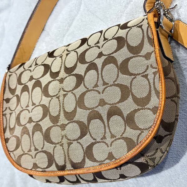 COACH コーチ ショルダーバッグ シグネチャー ベージュ ブラウン
