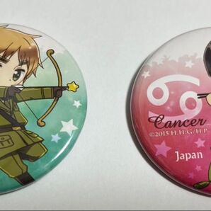 ヘタリア The World Twinkle 缶バッジコレクション イギリス&日本 射手座 いて座 蟹座 かに座 星座 APH